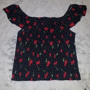Cherry Off The Shoulders Shirt